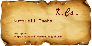 Kurzweil Csaba névjegykártya